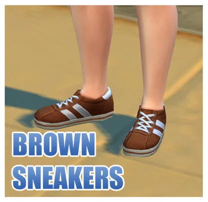 Brown Lowtop Sneakers For Males