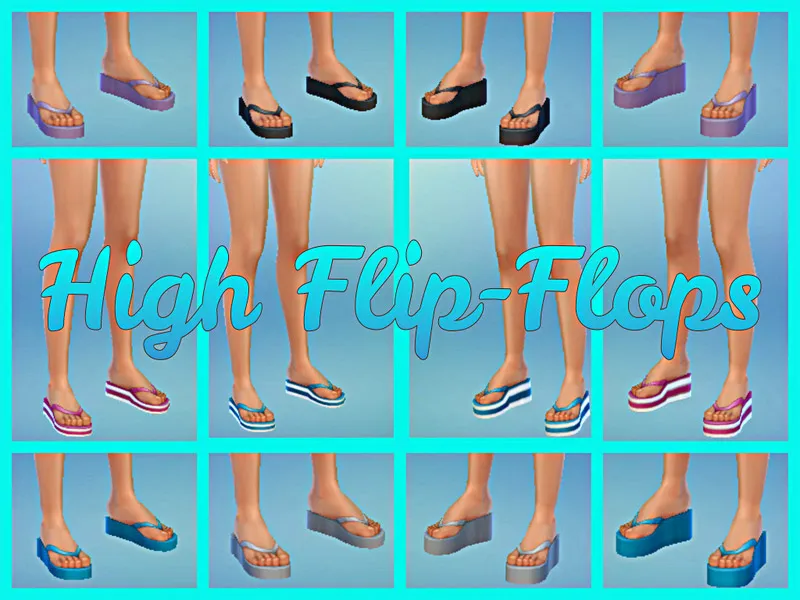 Just-The-Sims High Flip-Flops (2 Versions)