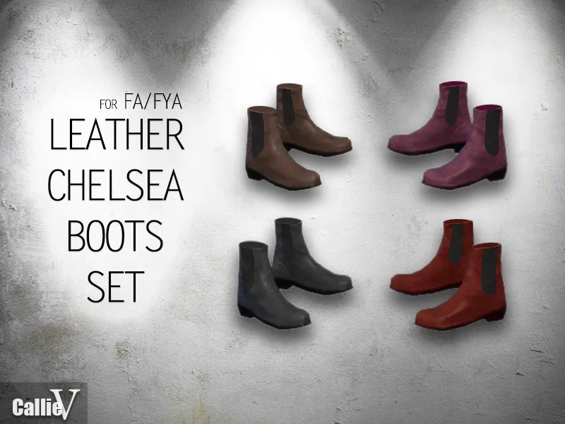 Leather Chelsea Boots Set