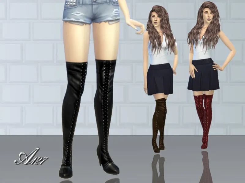 Sims 3 style Long Boots