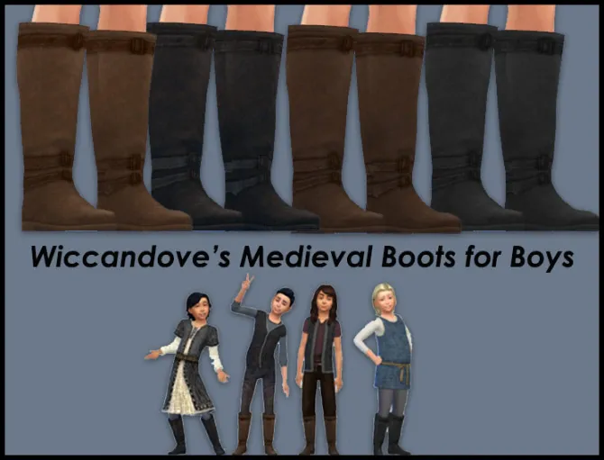 Wiccandoves Medieval Boots for Boys