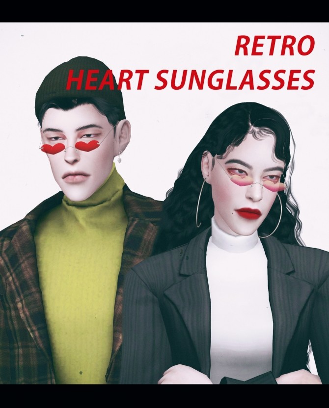FM&M retro heart sunglasses