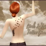 Birds & Feather Tattoo