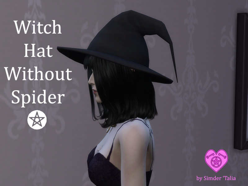Black Witch Hat Without Spider-SPOOKY PACK REQUIRED