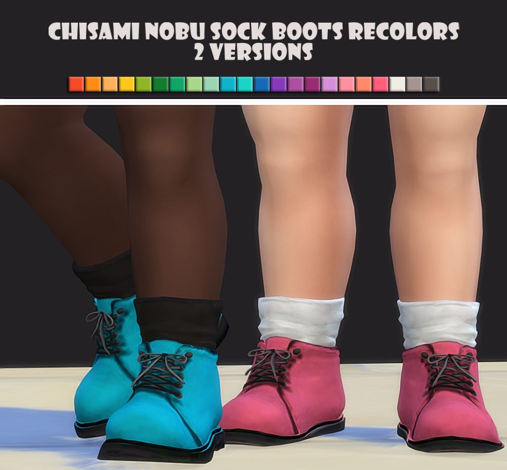 Chisami Nobu Sock Boots Recolors (Toddlers)