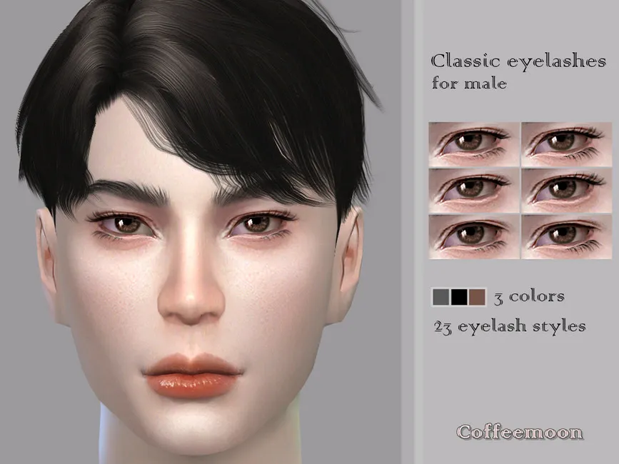 Classic eyelashes for male