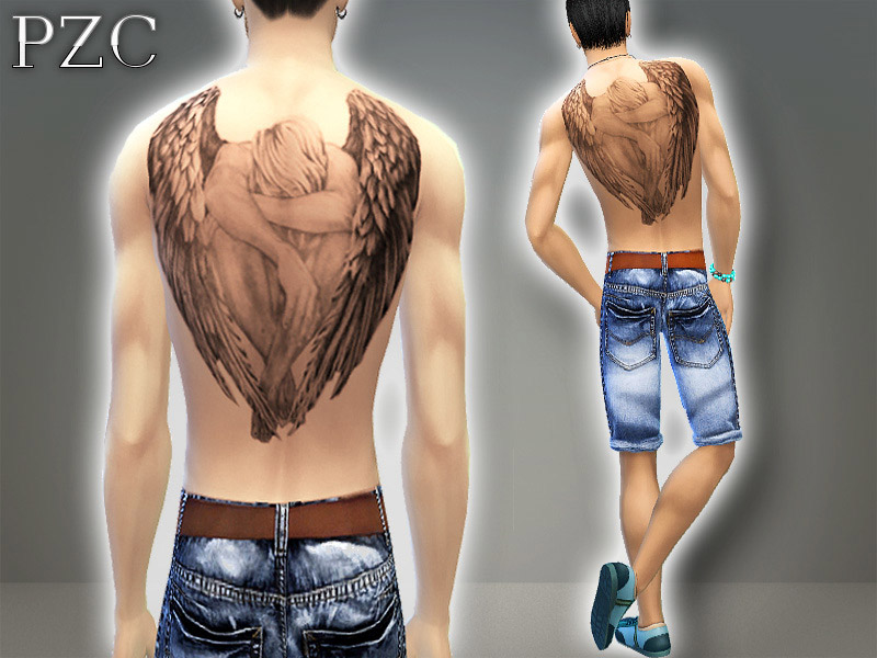 Crying Angel (back tattoo)