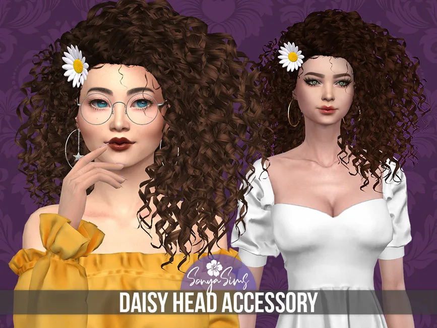 Daisy Flower Head Accessory