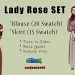 Hijab Model 058 & Lady Rose SET