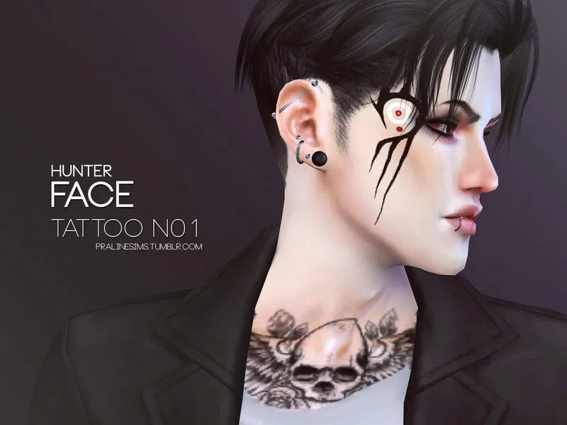 Hunter Face Tattoo N01