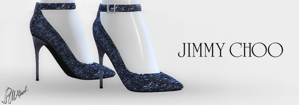 Jimmy Choo Glitter Ankle-Strap Pumps