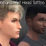 Leopard Print Head Tattoo