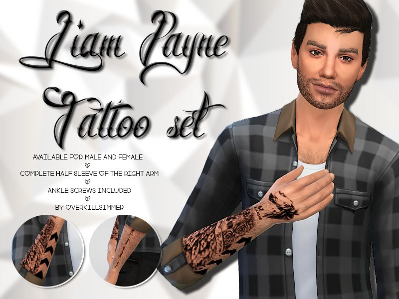 Liam Payne Tattoo set