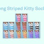 Long Striped Kitty Socks