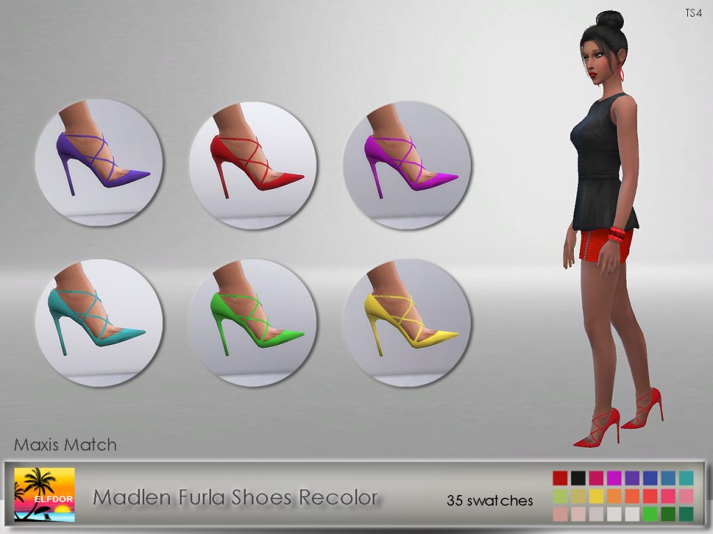 Madlen Furla Shoes Recolor - Maxis Match