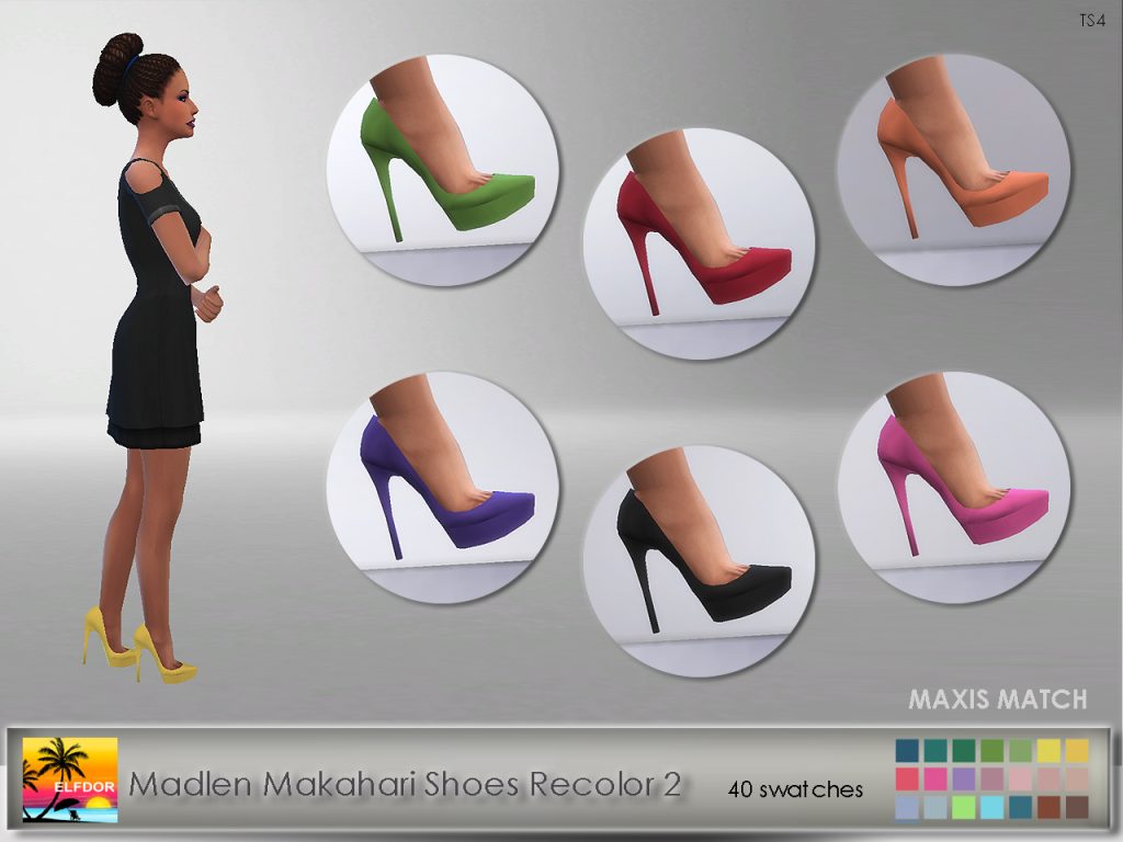 Madlen Makahari Shoes Recolor - Maxis Match
