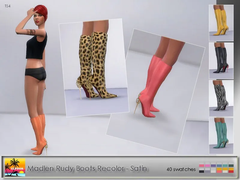 Madlen Rudy Boots Recolor Satin – mesh needed