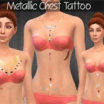 Metallic Chest Tattoo