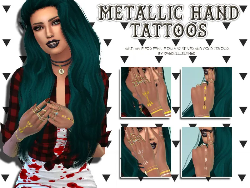 Metallic hand Tattoo