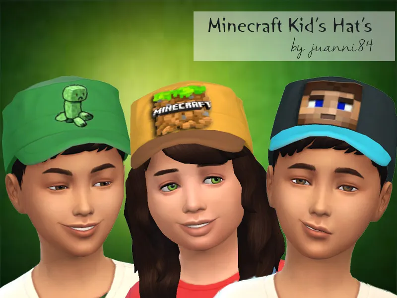 Minecraft Kids Hats