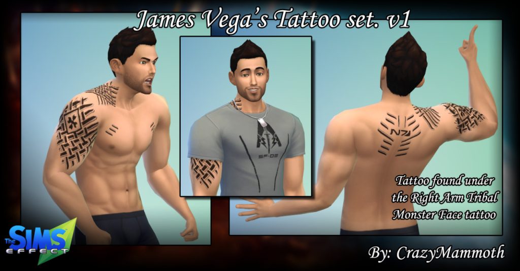 Mr Beef Cake Himself James Vega's Tattoo set