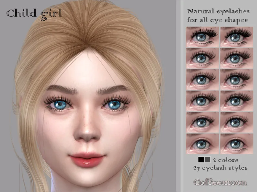 Natural eyelashes for all eye shapes (Child girl)