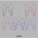 Neon Angel Wings