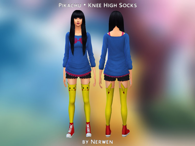 Pikachu Knee High Socks