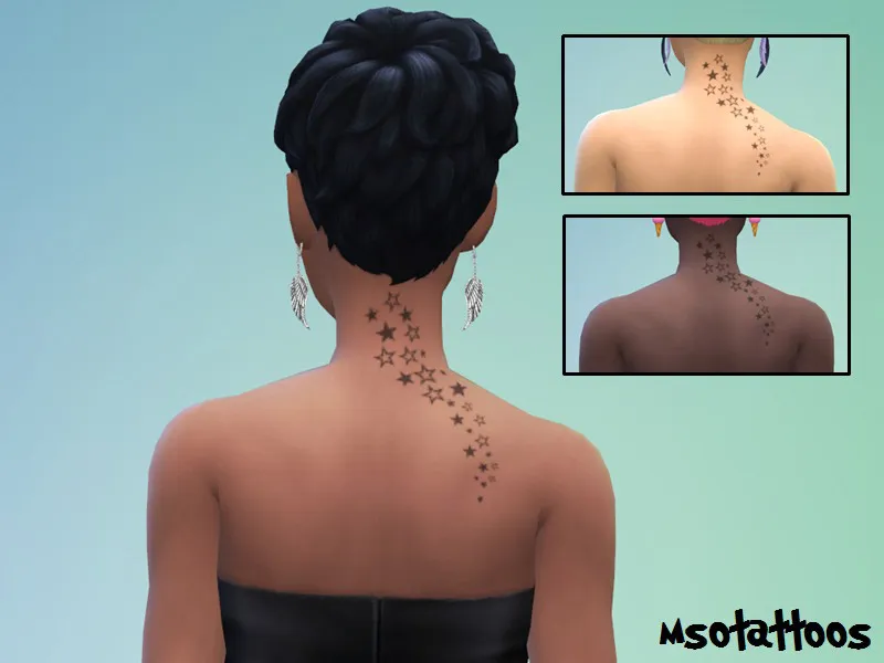 Rihanna’s Back Stars Tattoo