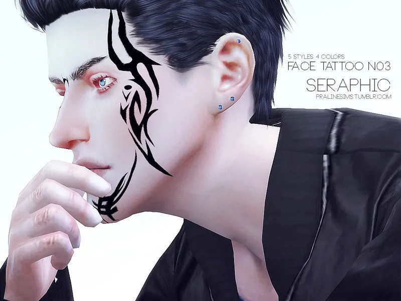 Seraphic Face Tattoo N03