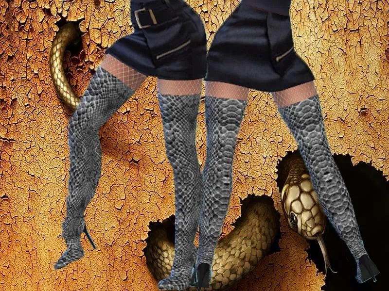 Snake skin boots