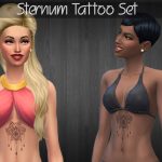 Sternum Tattoo Set