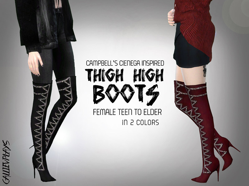 Studded Thigh High Boots