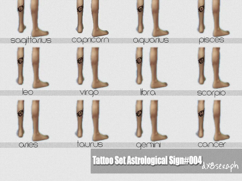 TattooSet AstrologicalSign#004