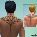 Tribal Back Tattoo for Males