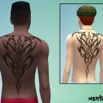 Tribal Back Tattoo for Males
