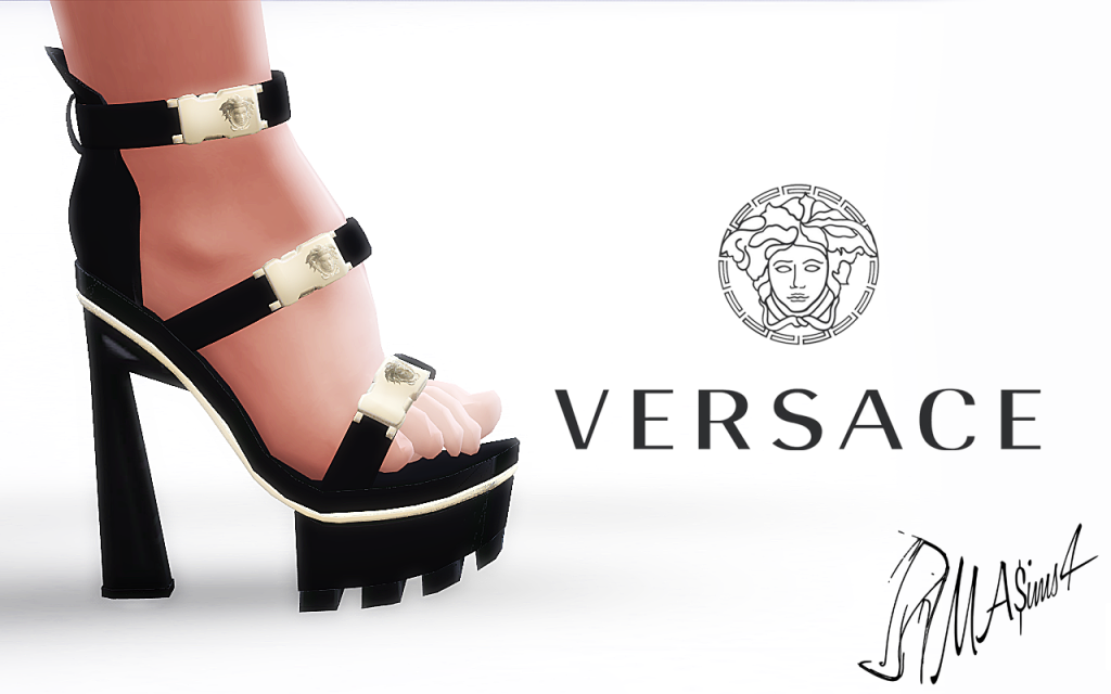 Versace Triple Strap Medusa Sandals
