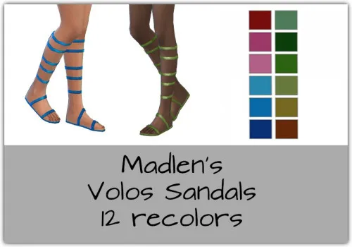 Volos Gladiator Sandals Recolors