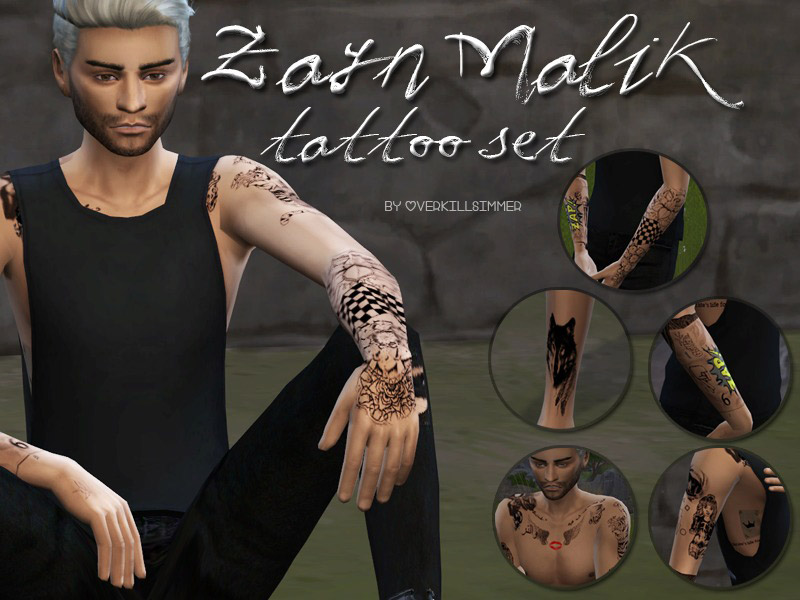 Zayn Malik Tattoo Set