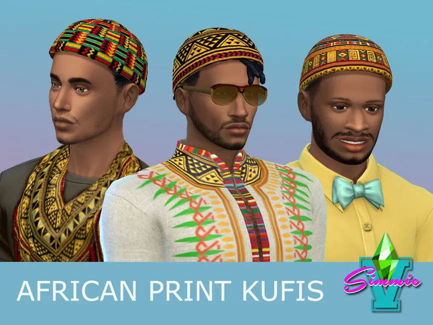 African Print Kufis