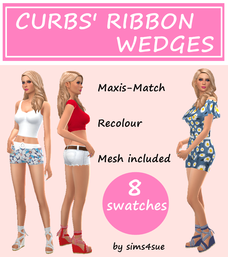 CURBS’ RIBBON WEDGES SHOE RECOLOUR