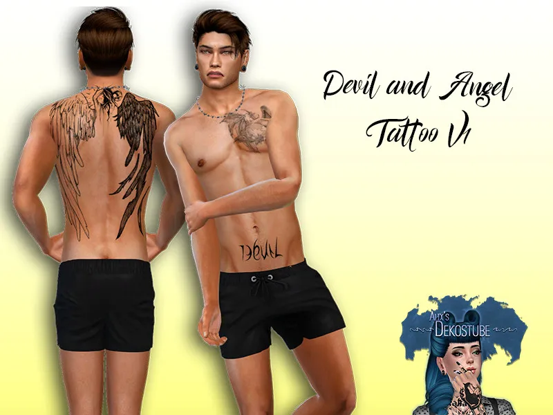 Devil and Angel Tattoo