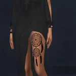 Dreamcatcher Leg Tattoo