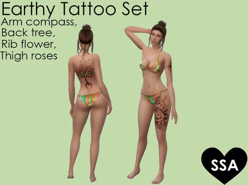 Earthy Tattoo Set