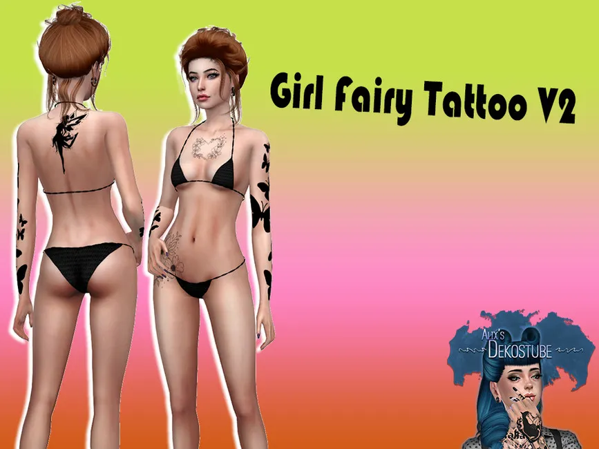 Girl Fairy Tattoo V2