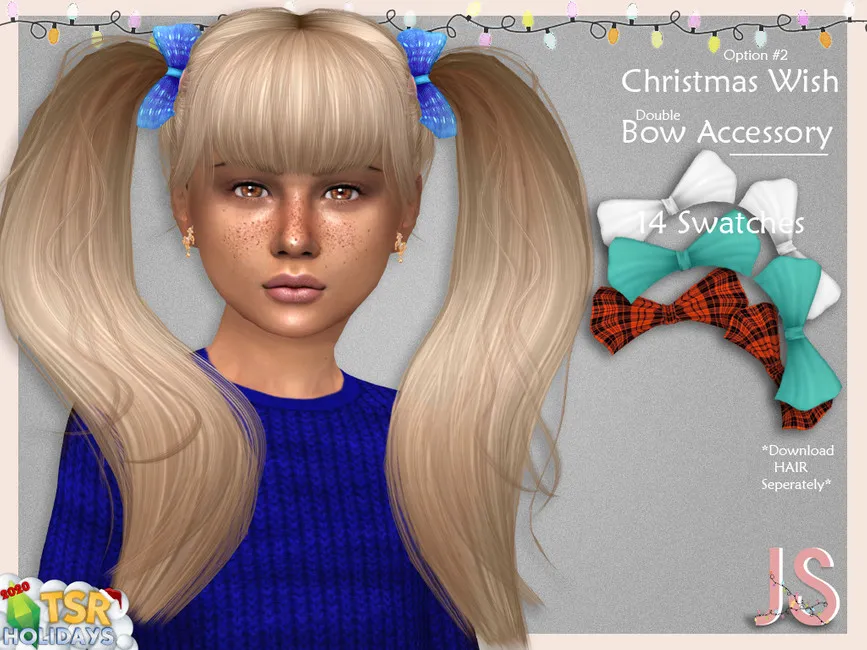 Holiday Wonderland- Christmas Wish Hair Bow Accessory