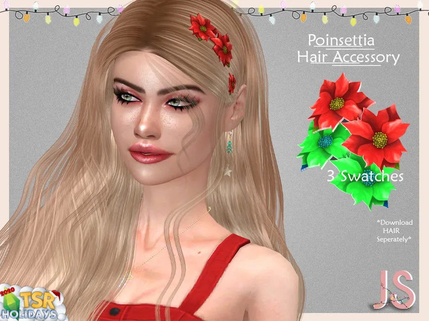 Holiday Wonderland- Poinsettia Hair