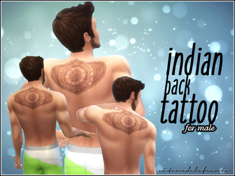 Indian back tatoo (male)