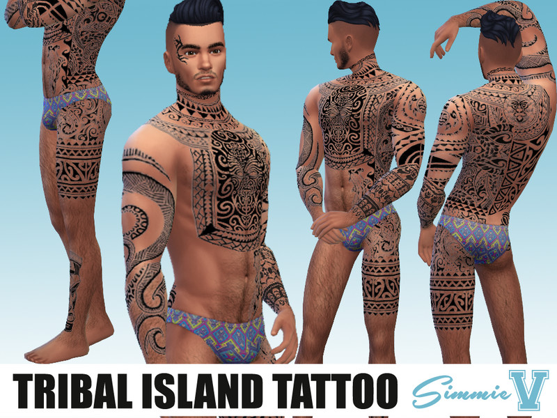 Island Tribal Full Body Tattoo