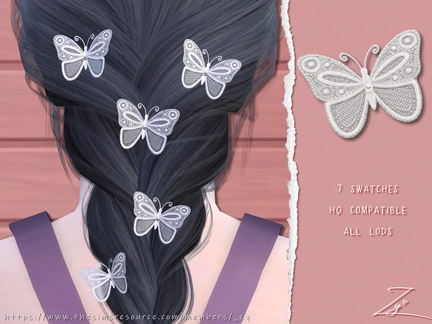 Lace Butterfly Hairpins For Kid